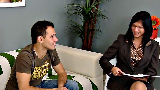 Pegging CFNM femdom babes use guy for strapon fun