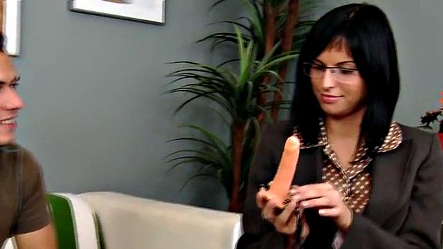 Pegging CFNM femdom babes use guy for strapon fun