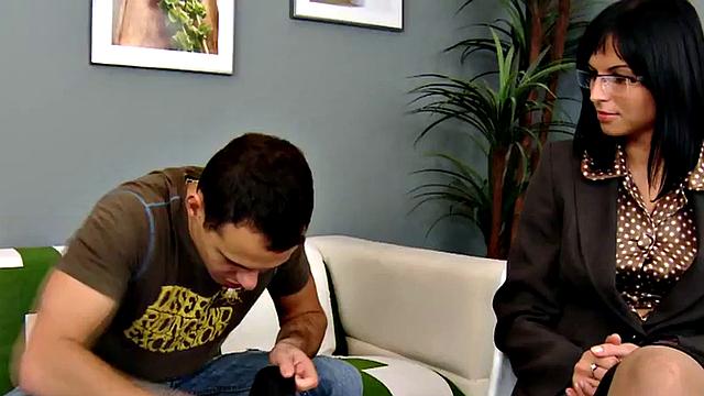 Pegging CFNM femdom babes use guy for strapon fun