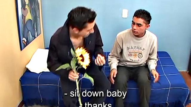 Twink Latinos Angel and Marcos meet on the street and quickly head for the room where they can enjoy some sex. The guys kiss on the bed and in no time their clothes are stripping off.