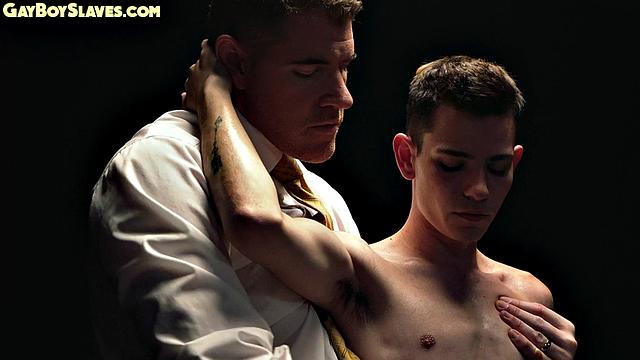 Oiled twink with skinny body gets WAM HJ by DILF