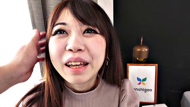 Cute Megumi Shinozaki is a babysitter, and now a porn model