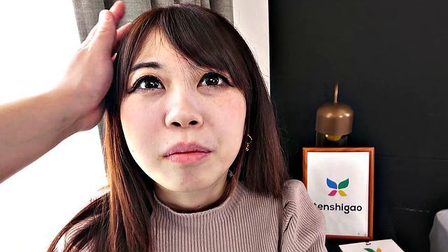 Cute Megumi Shinozaki is a babysitter, and now a porn model
