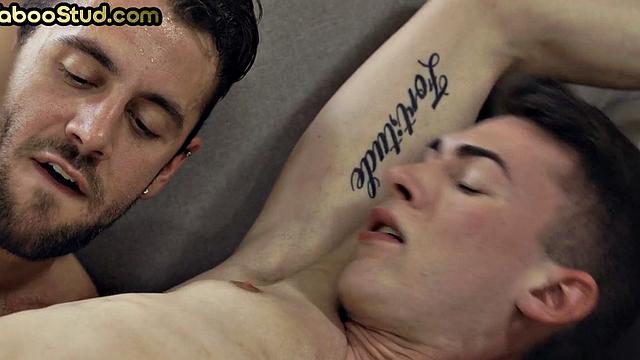 Skinny 21 yo stepbrother barebacked by stud with abs