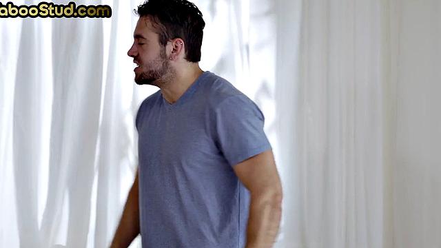 Skinny 21 yo stepbrother barebacked by stud with abs