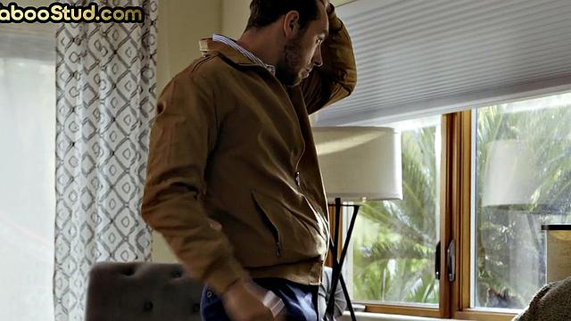 Skinny 21 yo stepbrother barebacked by stud with abs