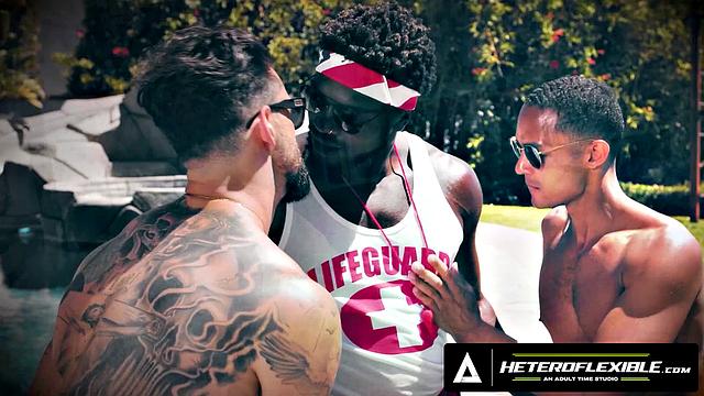 HETEROFLEXIBLE - Horny Enzo Muller Convinces His Buddy Luca Knight Helping A Bro Out Isn't Gay