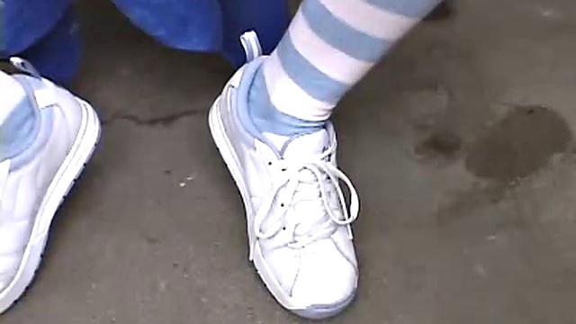 Little April Fingers Inside Public Bathroom