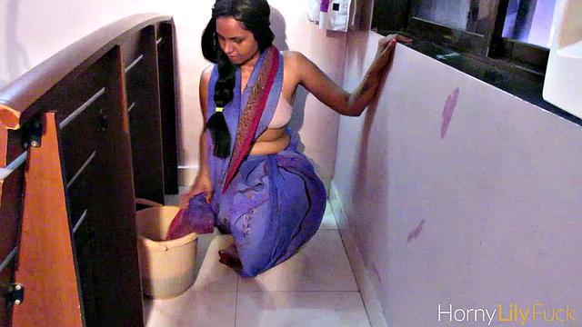 Big Boobs Tamil Maid Cleaning House While Getting Filmed Naked In Indian Desi Porn
