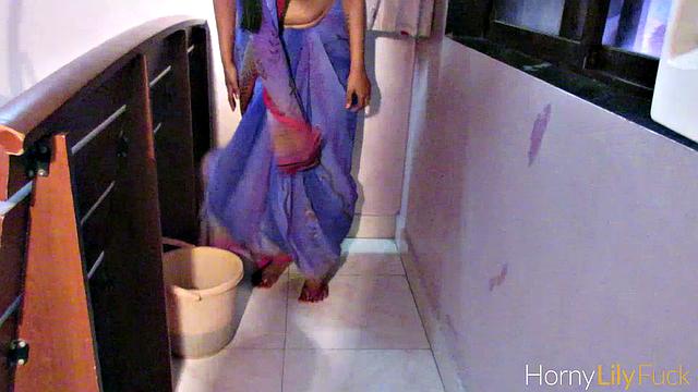 Big Boobs Tamil Maid Cleaning House While Getting Filmed Naked In Indian Desi Porn
