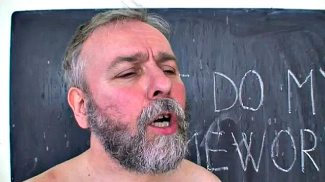 Student gets to work sucking on oldie