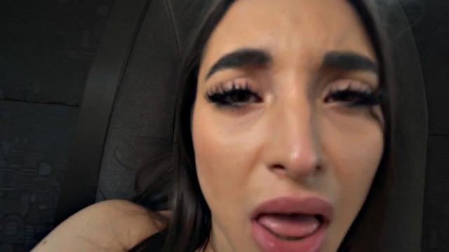 Real public slut fucked by cab driver for free ride