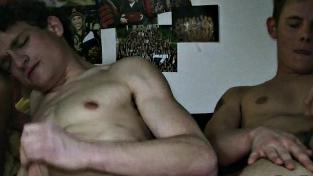 Hazed amateur college guy fucked for frat in voyeur dormitory