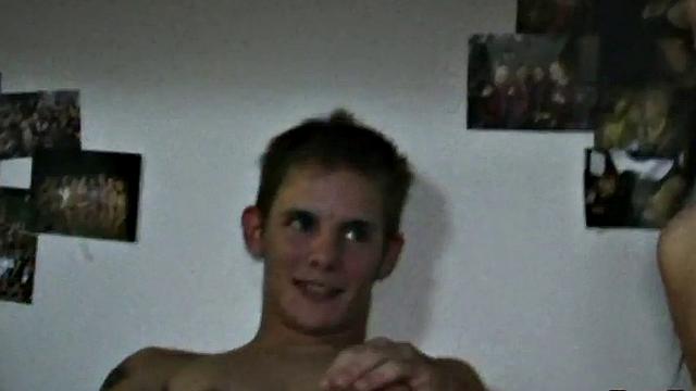 Hazed amateur college guy fucked for frat in voyeur dormitory