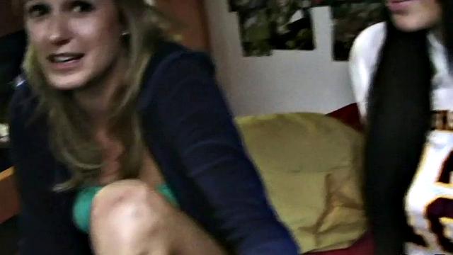 Hazed amateur college guy fucked for frat in voyeur dormitory