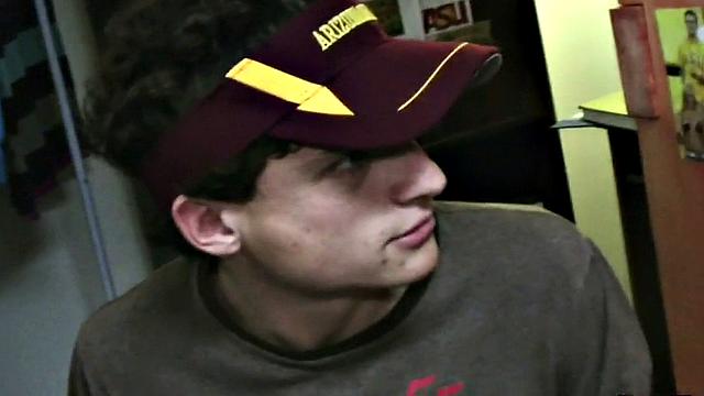 Hazed amateur college guy fucked for frat in voyeur dormitory