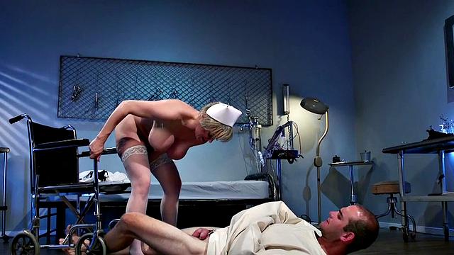 Busty nurse tramples and queens