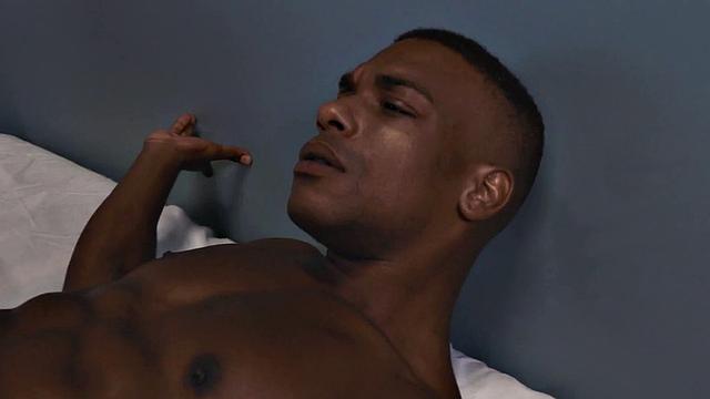 Black stud receives bj before bareback in doctors office