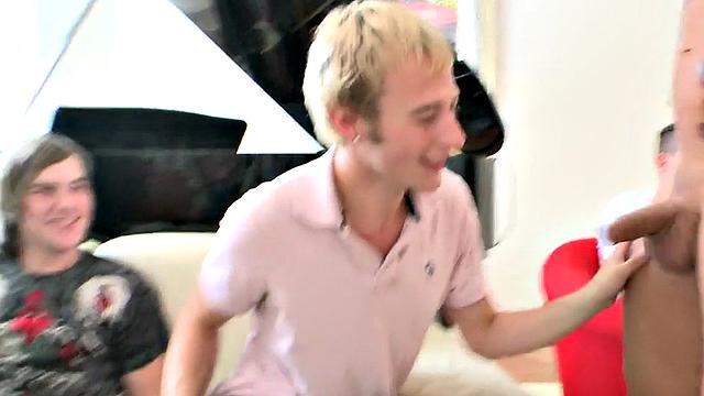 Real party stripper sucked by guests