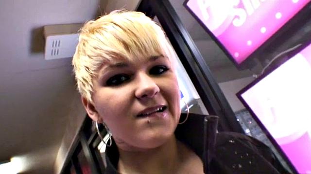 POV blonde eats dick