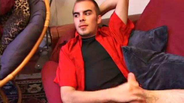 Jasper begins his solo jack off scene teasing us about doing something he never thought he would do. He jerks off for a while before he does that special thing. But when he does it, wow does this boy cum.