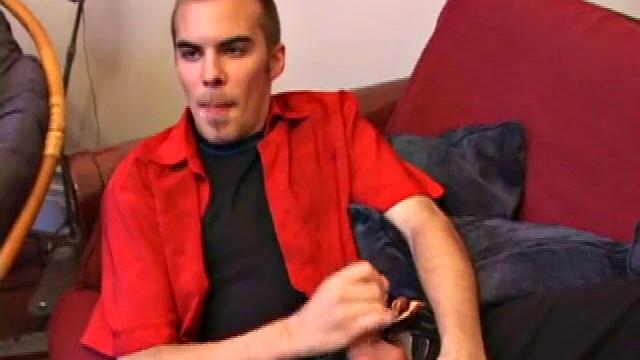 Jasper begins his solo jack off scene teasing us about doing something he never thought he would do. He jerks off for a while before he does that special thing. But when he does it, wow does this boy cum.