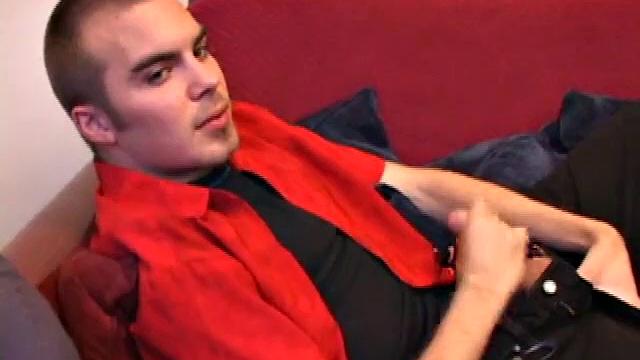 Jasper begins his solo jack off scene teasing us about doing something he never thought he would do. He jerks off for a while before he does that special thing. But when he does it, wow does this boy cum.