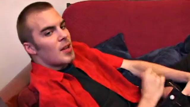 Jasper begins his solo jack off scene teasing us about doing something he never thought he would do. He jerks off for a while before he does that special thing. But when he does it, wow does this boy cum.