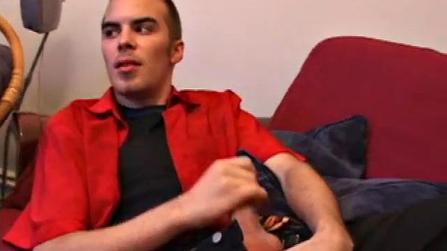 Jasper begins his solo jack off scene teasing us about doing something he never thought he would do. He jerks off for a while before he does that special thing. But when he does it, wow does this boy cum.