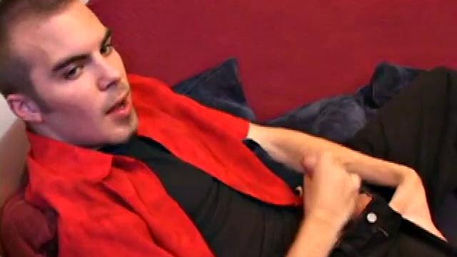 Jasper begins his solo jack off scene teasing us about doing something he never thought he would do. He jerks off for a while before he does that special thing. But when he does it, wow does this boy cum.