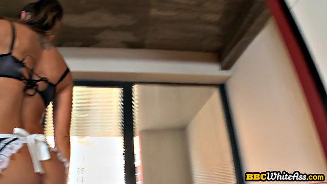 Stunning maid gets smashed by BBC