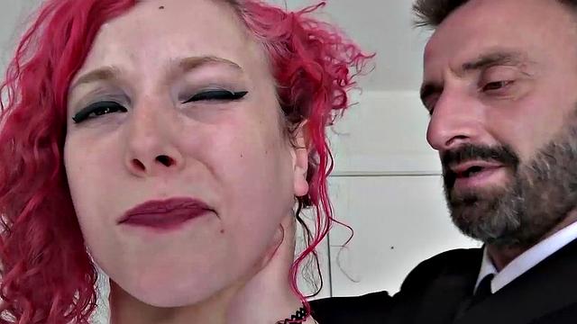 SCute redhead teen gets fucked roughly