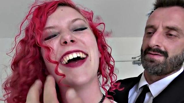 SCute redhead teen gets fucked roughly