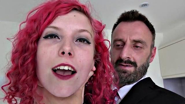 SCute redhead teen gets fucked roughly