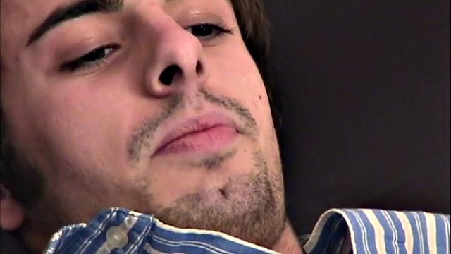 This homemade amateur video features young Harrison stripping naked and getting off. He makes good use of a fleshlight, as he works his stiff dick toward climax.