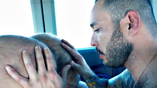 Fisted gaydaddy rimmed and fisted in van by BF