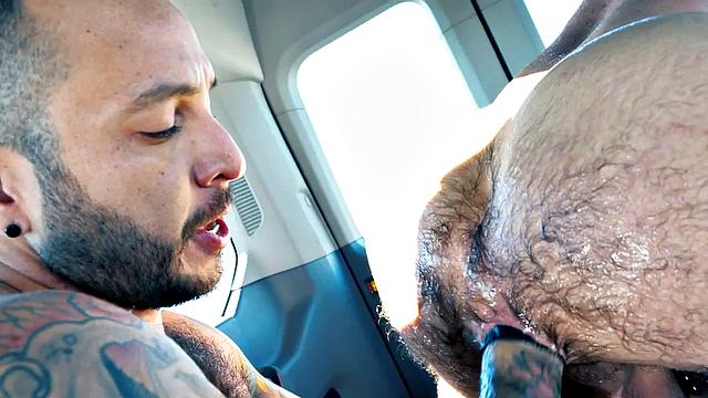 Fisted gaydaddy rimmed and fisted in van by BF