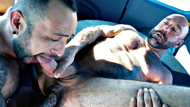 Fisted gaydaddy rimmed and fisted in van by BF