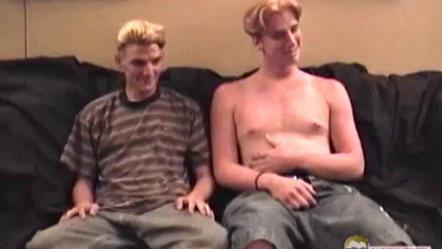 In this video we are treated to straight buddies jacking off side-by-side.  Junior, now 20, has done a few solo jerk off scenes for Auntie Bob.