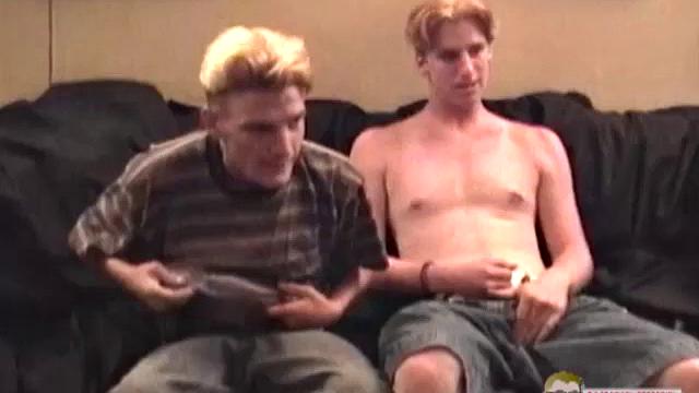 In this video we are treated to straight buddies jacking off side-by-side.  Junior, now 20, has done a few solo jerk off scenes for Auntie Bob.