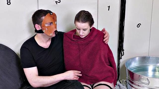 Ass fingering for dirty little teen sub