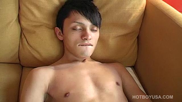 Sexy Latin boy Diego Starr is back for a second jerk off solo session. This adorable 18 year old with the 7 inch cock gets naked again and strokes one out, this time hitting his own face when he cums.