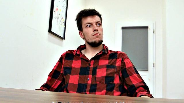 Pulled amateur Twink riding stranger's cock in public