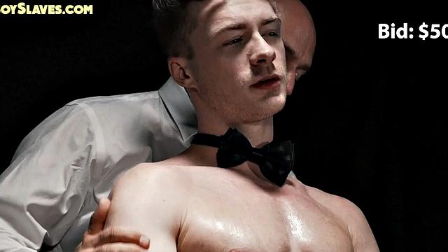 Deepthroating sub gets fucked by jock in anal