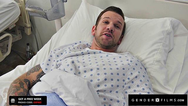 GenderXFilms - Hot Trans Nurse Relieves Patient's Stress with Her Cock