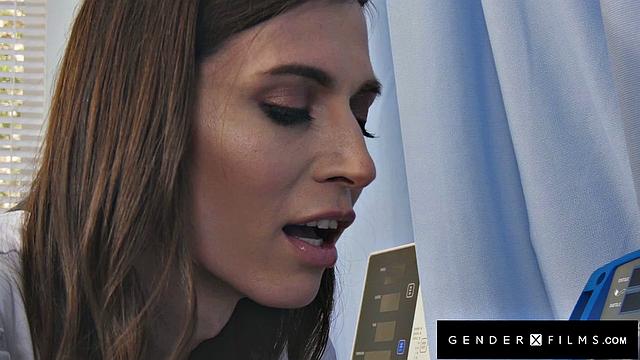 GenderXFilms - Hot Trans Nurse Relieves Patient's Stress with Her Cock