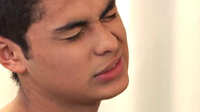 We join young Latinos Alfredo and Xavier already on the bed, in a passionate embrace. As the clothes strip off the bulges grow and it's clear both twinks are packing big dicks.