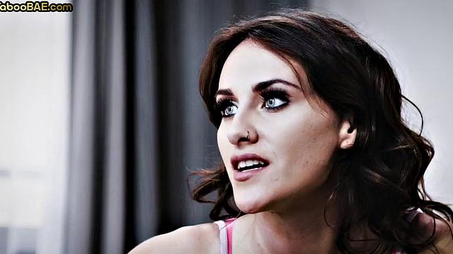 Assfingered babe scissoring with busty lesbian GF