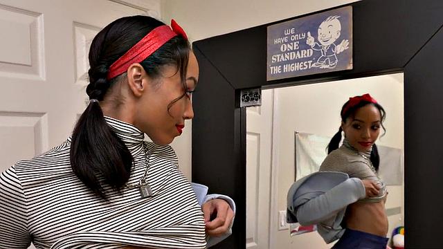 Matched cutie gets throatfucked