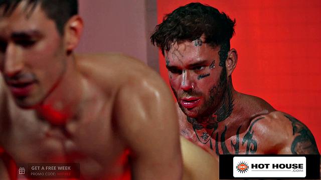 HotHouse - Red Hot Tattooed Hunk Shoves His Cock Into Sweaty Jock's Tight Ass